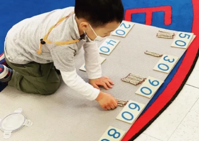child learning math