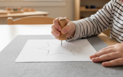 Why is the Art of Push Pin Activity important in a Montessori preschool curriculum? 